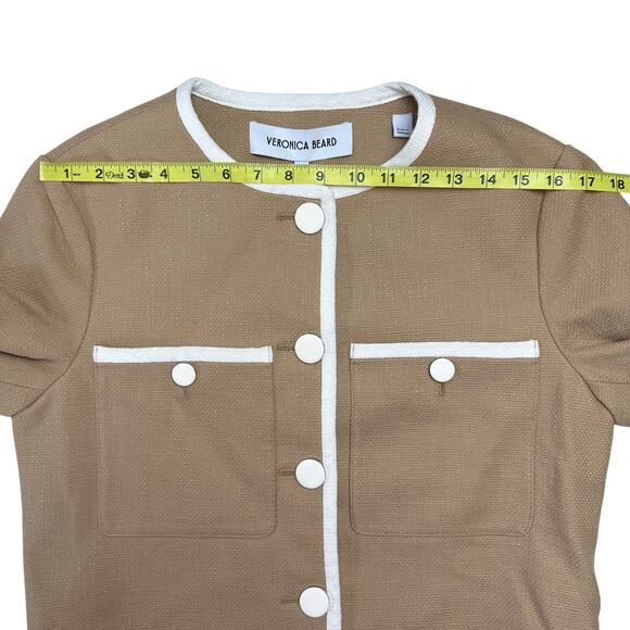 VERONICA BEARD Beale Cotton-Blend Tweed Jacket Size 8 - Picture 12 of 15